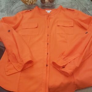 CALVIN KLEIN women's buttoned Top MEDIUM LIKE NEW